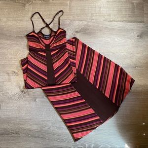 Bebe retro inspired maxi dress